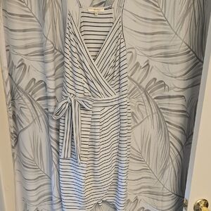 Andree Navy and White Striped Top